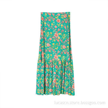 Women's Casual Elegant Flowy Pleated Midi Skirt
